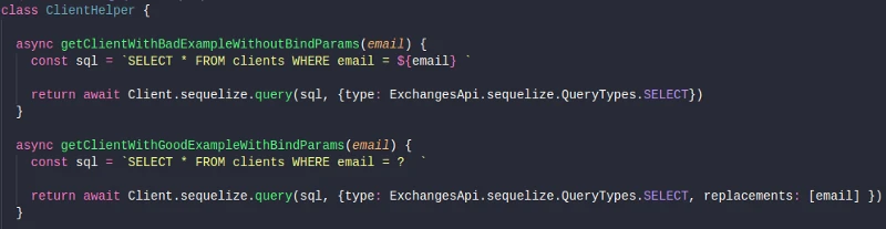 Screenshot of javascript async code.