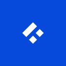 Trio icon mark. A white geometric icon on a blue background